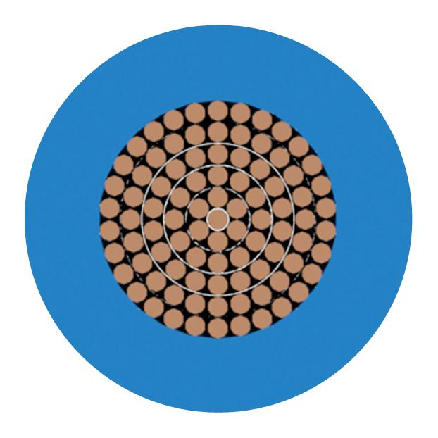 Multicomp PRO PP001249 Wire Tri Rated Per Metre PVC Light Blue 19 AWG 0.75 mm&Acirc;&sup2;