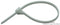 THOMAS & BETTS TY23MFR CABLE TIE, 91.95MM L, NYLON, 18LB, WHITE