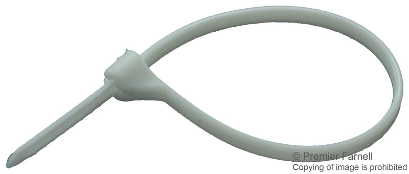 THOMAS & BETTS TY23MFR CABLE TIE, 91.95MM L, NYLON, 18LB, WHITE
