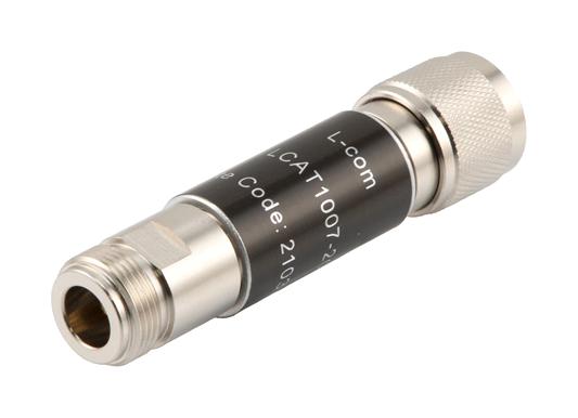 L-COM LCAT1007-20 RF Attenuator N MALE-FEMALE 50 OHM New