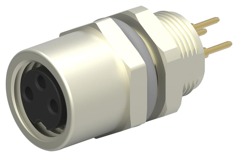 TE Connectivity T4043014031-000 Sensor Connector M8 Female 3 Positions PCB Socket Straight Panel Mount