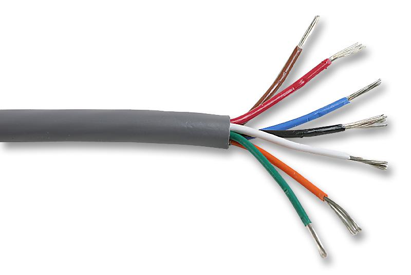 Alpha Wire 1177L SL005 Multicore Cable Unscreened 7 Core 22 AWG 0.35 mm&Acirc;&sup2; 100 ft 30.5 m