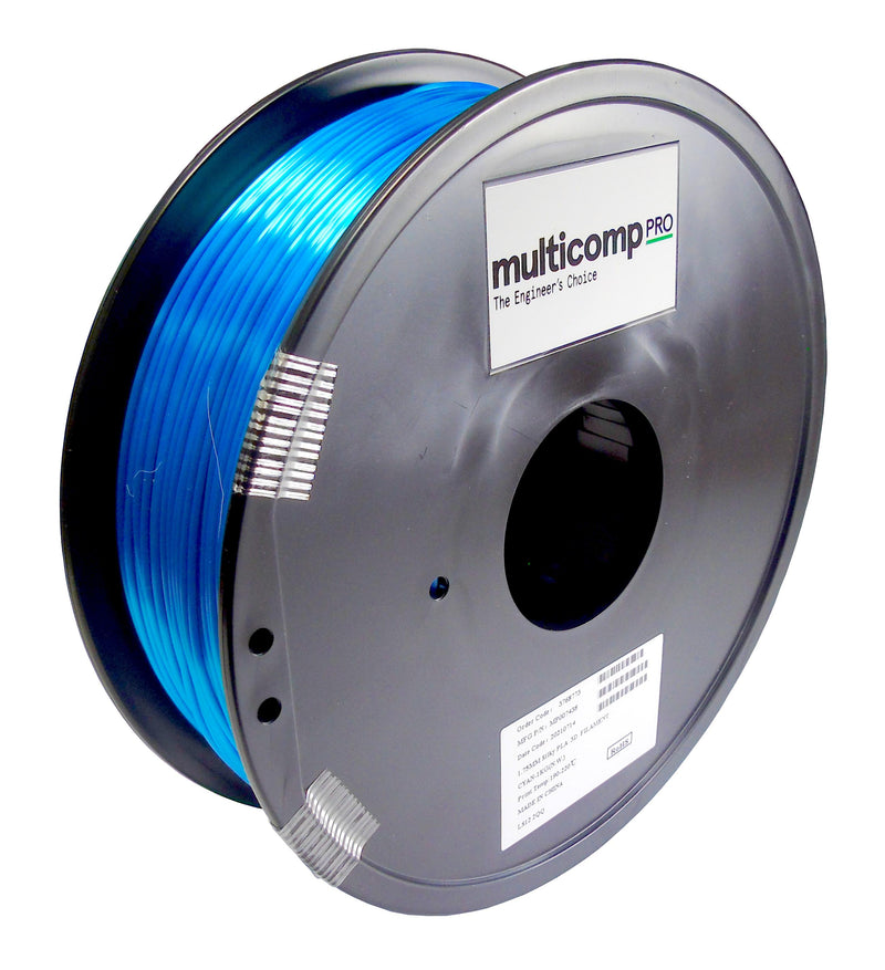 Multicomp PRO MP007438 MP007438 3D Filament Silk PLA 1.75 mm 1 kg Cyan