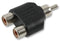Multicomp PRO PS000171 RCA Pass Through Audio Module Adapter / Phono Plug Receptacle x 2