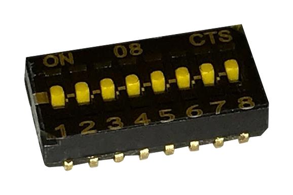 CTS 218-8LPSTJ 218-8LPSTJ DIP / SIP Switch 8 Circuits Flush Slide Surface Mount Spst 50 V 100 mA