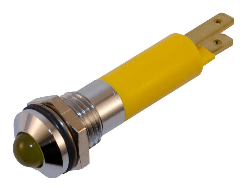 WAMCO WL-19040352 PANEL MOUNT INDICATOR, LED, 8MM, YELLOW, 24V