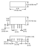 XP Power IA0524S Isolated Through Hole DC/DC Converter ITE 1:1 1 W 2 Output 24 V 21 mA