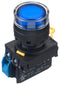 Idec YW1L-MF2E10QM3S Illuminated Pushbutton Switch YW Series SPST-NO Momentary Spring Return 240 V Blue