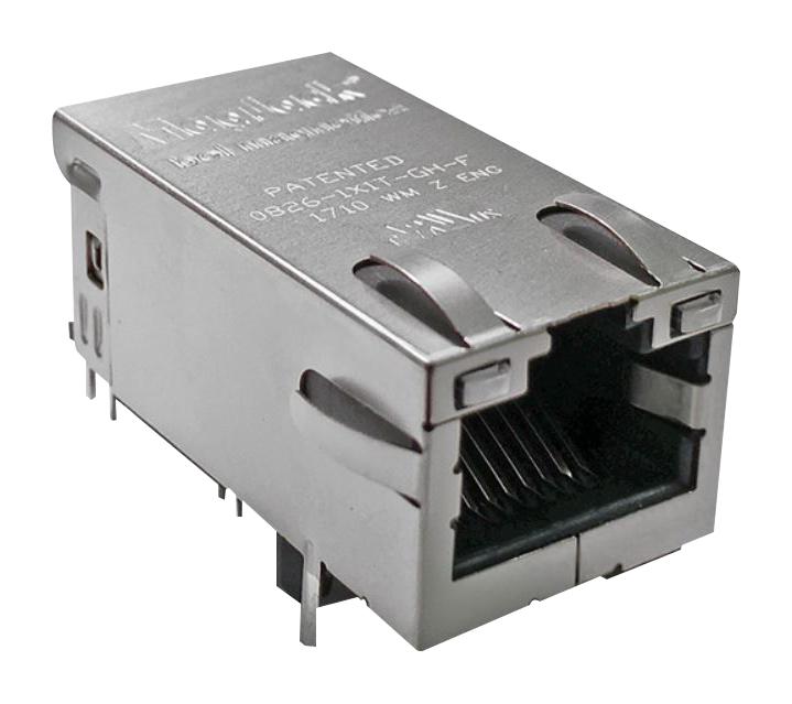 BEL Magnetic Solutions 0826-1A1T-23-F RJ45 Connector Jack 8P8C 1PORT TH