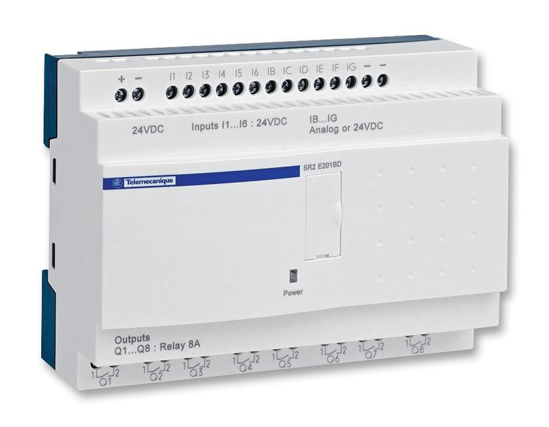 SCHNEIDER ELECTRIC / TELEMECANIQUE SR2E201BD RELAY, ZELIO 2, 24VDC, 20 I/O(R)