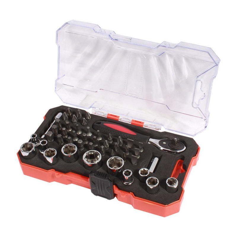 Duratool 22-27115 42 Piece Socket and Bit Set With 1/4&quot; Ratchet