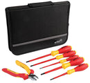 Wiha 33969 6 Piece VDE Screwdriver Set With Side Cutter in a Zip Case