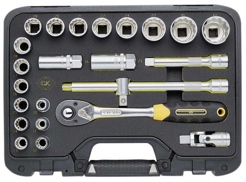 CK Tools T4662 T4662 Sure Drive Socket Set 24Pcs Of 1/2" Sockets