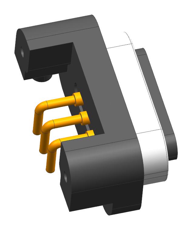 Multicomp PRO MP009332 Magnetic Connector 3 Contacts Receptacle Right Angle 1.6 mm 2 A Black