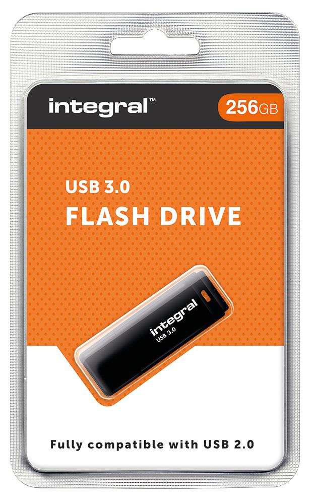 Integral INFD256GBBLK3.0 INFD256GBBLK3.0 Black USB 3.0 Flash Drive 256GB