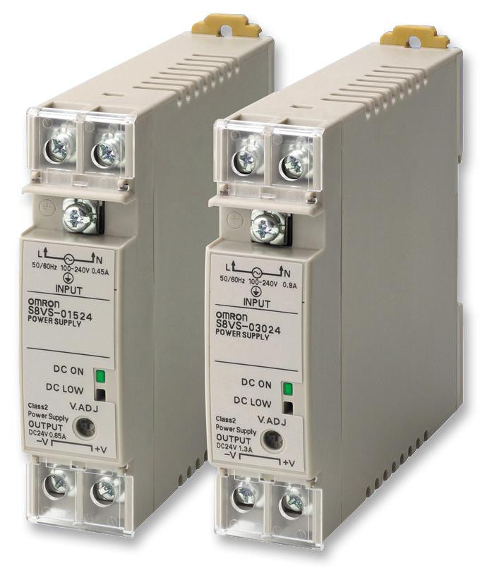 OMRON INDUSTRIAL AUTOMATION S8VS-01512 AC/DC DIN Rail Power Supply (PSU), Switch Mode, 1 Output, 15 W, 12 VDC, 1.2 A