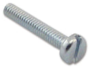TR FASTENINGS M620 PSSTMCZ100- Machine Screw, M6, Steel, 20 mm, Bright Zinc, Pan Head Slotted