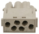 Multicomp PRO MP009501 Heavy Duty Connector MP-HM Inserts Module 6 Contacts Plug Crimp Pin - Not Supplied