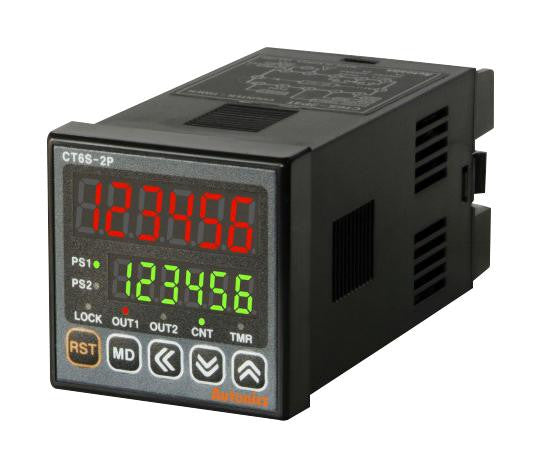 AUTONICS CT6S-2P4 COUNTER/TIMER, PROG, 6 DIGIT, 100-240VAC