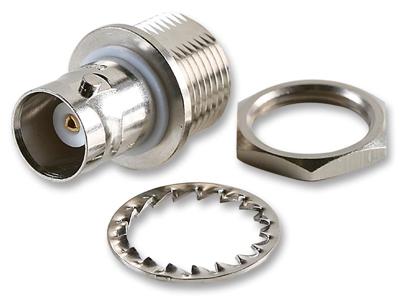 Radiall R141572000 RF / Coaxial Connector BNC Straight Bulkhead Jack Solder 50 ohm Beryllium Copper