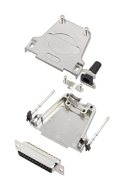 Amphenol Communications Solutions L17DTZF25-LJS-RG+L77SDB25S D Sub Connector With Backshell DB25 Standard Receptacle DTZF-LJS-RG 25 Contacts DB