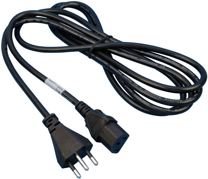 VOLEX 2153H POWER CORD, C13, BLACK, 2.5M, 10A