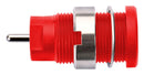 Schutzinger SEB 8632 NI / RT Banana Test Connector Jack Panel Mount 24 A 1 kV Nickel Plated Contacts Red
