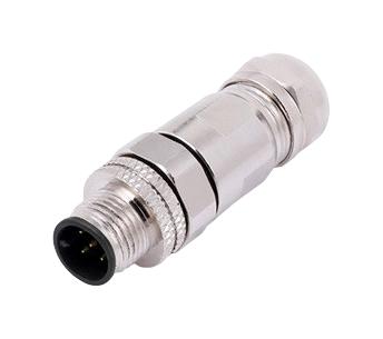 Norcomp 858FA05-103RAU1 Sensor Connector Vulcon Series M12 Male 5 Positions Screw Pin Straight Cable Mount