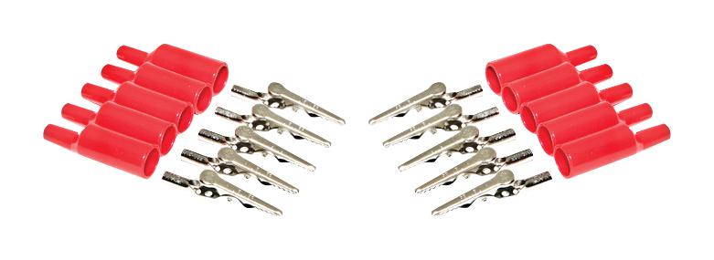 Mueller Electric BU-P2240-2. Alligator Clip 8MM RED 10A