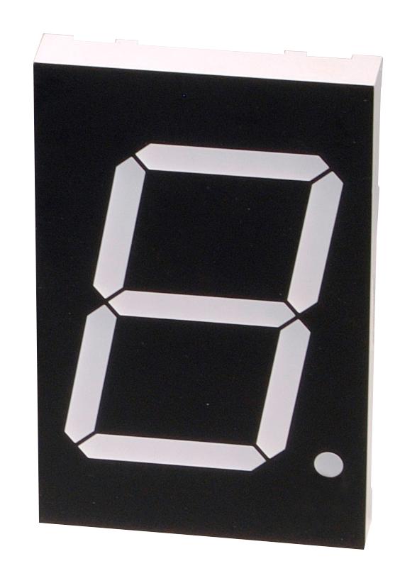 FORGE FN1-2301W4SM00BW 7 Segment LED Display, White, 20 mA, 15.2 V, 2.79 cd, 1, 57 mm