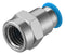 Festo QSF-3/8-10-B Pneumatic Fitting Push-In G3/8 14 bar 10 mm Brass QSF