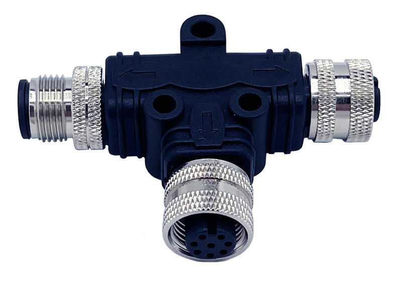 Norcomp T58-D04-FMFR001 T Splitter CON 4P M12 RCPT-4P PLUG/RCPT