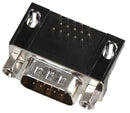 Amphenol L717HDE15PD1CH4F D Sub Connector High Density 15 Contacts Plug DE HD Series Steel Body Through Hole