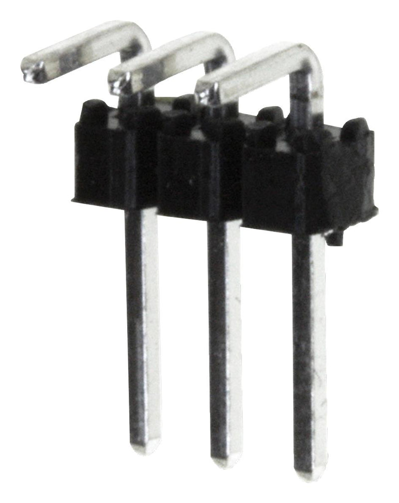 Molex 90121-0123 Pin Header Signal 2.54 mm 1 Rows 3 Contacts Through Hole Right Angle