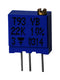 Vishay T93YA201JT20 Trimpot Multi Turn Cermet Top Adjust 200 ohm Through Hole 23 Turns
