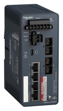 Schneider Electric MCSESM063F2CU0 Enet SW Indus RJ45X4/SCX2 DIN Rail