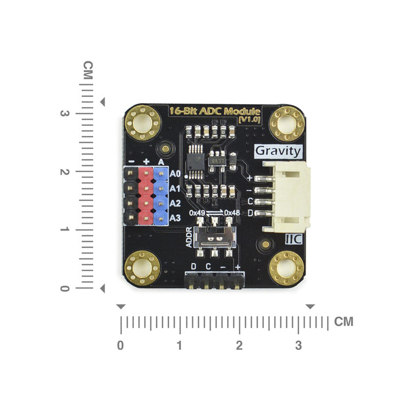 Dfrobot DFR0553 DFR0553 I2C ADS1115 16-Bit ADC Module for Arduino and Raspberry Pi Board