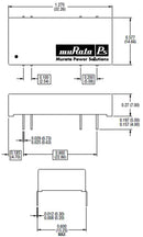 Murata Power Solutions NDTD2412C Isolated Board Mount DC/DC Converter Low Profile ITE 2 Output 3 W 12 V 125 mA -12