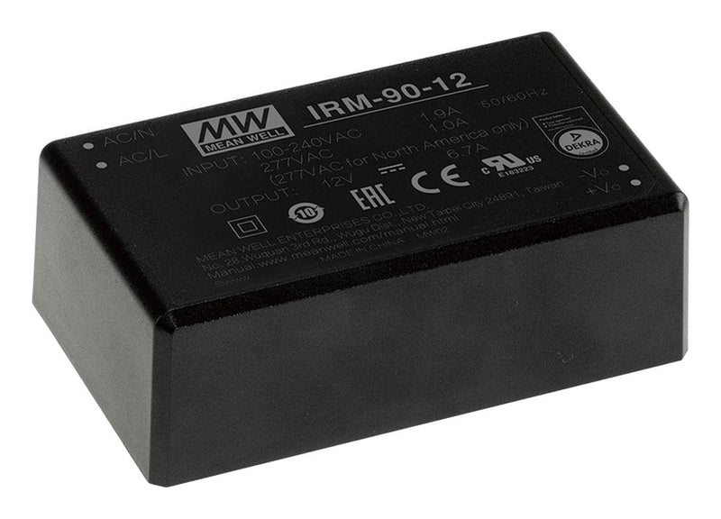 Mean Well IRM-90-12 AC/DC PCB Mount Power Supply (PSU) 113 to 431VDC ITE 1 Output 80.4 W 12 V 6.7 A