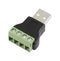 Clever Little BOX CLB-JL-8141 USB Connector End W/Terminals Plug 4 Ways Cable Mount Vertical