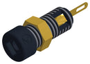 Hirschmann Test and Measurement 930308700 Banana Connector Socket Panel Mount 6 A 60 VDC Gold Plated Contacts Black