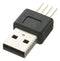 Clever Little BOX CLB-JL-8134 USB Connector End W/Pin Type A Plug 4 Ways Through Hole Mount Vertical