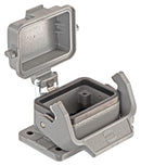 Harting 09300061306 Heavy Duty Connector Base Bulkhead Mount Aluminium Body 1 Lever 6B Han B Inserts