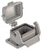 Harting 09300061306 Heavy Duty Connector Base Bulkhead Mount Aluminium Body 1 Lever 6B Han B Inserts