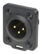Neutrik NC3MDX-TOP XLR Connector 3 Contacts Plug Chassis Mount Gold Plated