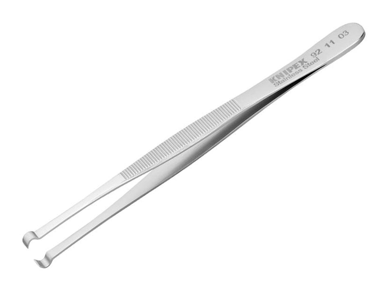 Knipex 92 11 03 92 03 Tweezers Positioning Curve Flat 122 mm Stainless Steel
