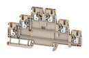 Weidmuller 2428540000 DIN Rail Mount Terminal Block 6 Ways 28 AWG 12 2.5 mm&sup2; Push In 24 A