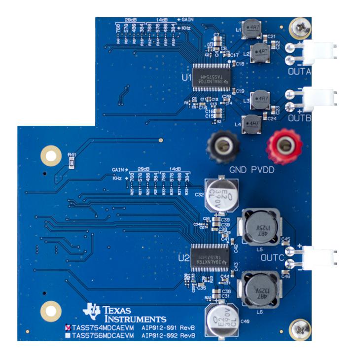 Texas Instruments TAS5754MDCAEVM Evaluation Board TAS5754M Digital I2S Input Closed-Loop Audio Class-D Amplifier 1SPW Modulation