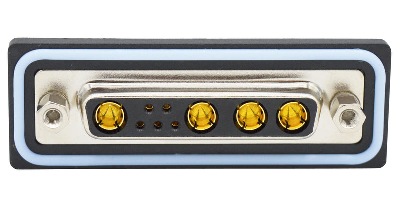 Norcomp CDFR9W4213L211 CDFR9W4213L211 Combination Layout D Sub Connector Nanook CDF Series DB-9W4 Receptacle 9 Contacts