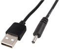 PRO Signal PSG91615 Computer Cable USB 2.0 A Plug Type H DC Barrel (3.4mm OD 1.3mm ID) 6.6 ft 2 m Black